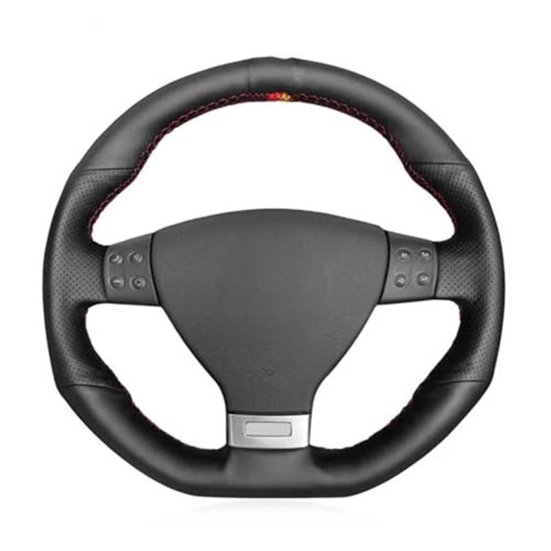 Lenkradschutz Für Golf 5 Mk5 Für GTI Für VW Für Golf 5 R32 Für Passat R GT 2005 Hand-genäht DIY Künstliche Leder Auto Lenkrad Abdeckung Auto-Lenkradbezug(Red Blue Thread) von BLBNEZBZTY
