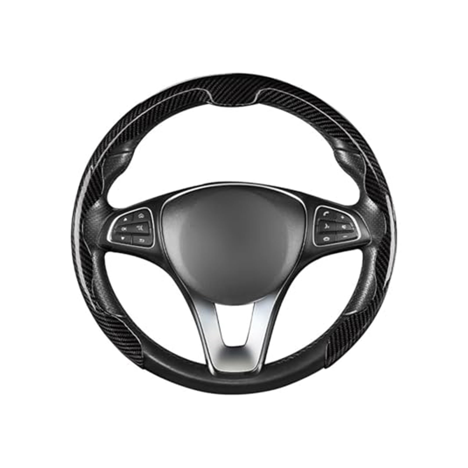 Lenkradschutz Für Mazda Für CX-60 Lenkrad Abdeckung Mikrofaser Leder Anti-Slip Atmungsaktive Auto Lenkrad Auto-Lenkradbezug(Black) von BLBNEZBZTY