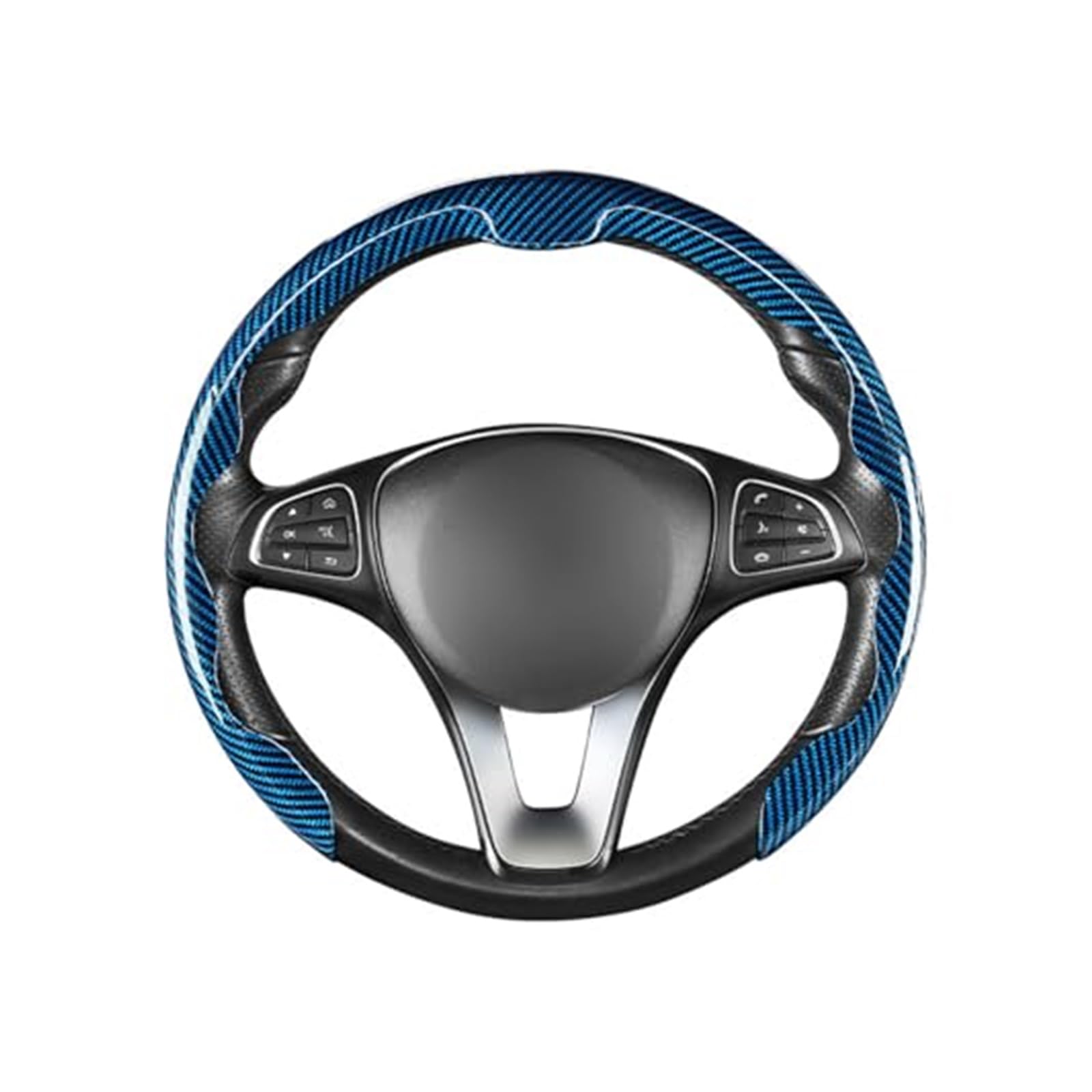 Lenkradschutz Für Mazda Für CX-60 Lenkrad Abdeckung Mikrofaser Leder Anti-Slip Atmungsaktive Auto Lenkrad Auto-Lenkradbezug(Blue) von BLBNEZBZTY