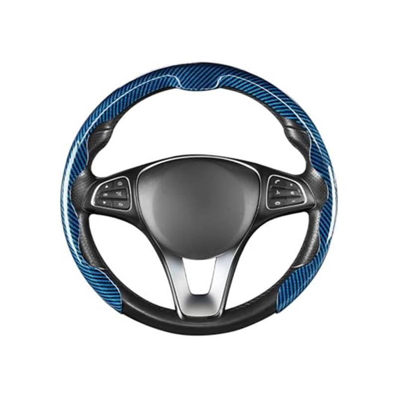 Lenkradschutz Für Mazda Für CX-60 Lenkrad Abdeckung Mikrofaser Leder Anti-Slip Atmungsaktive Auto Lenkrad Auto-Lenkradbezug(Blue) von BLBNEZBZTY
