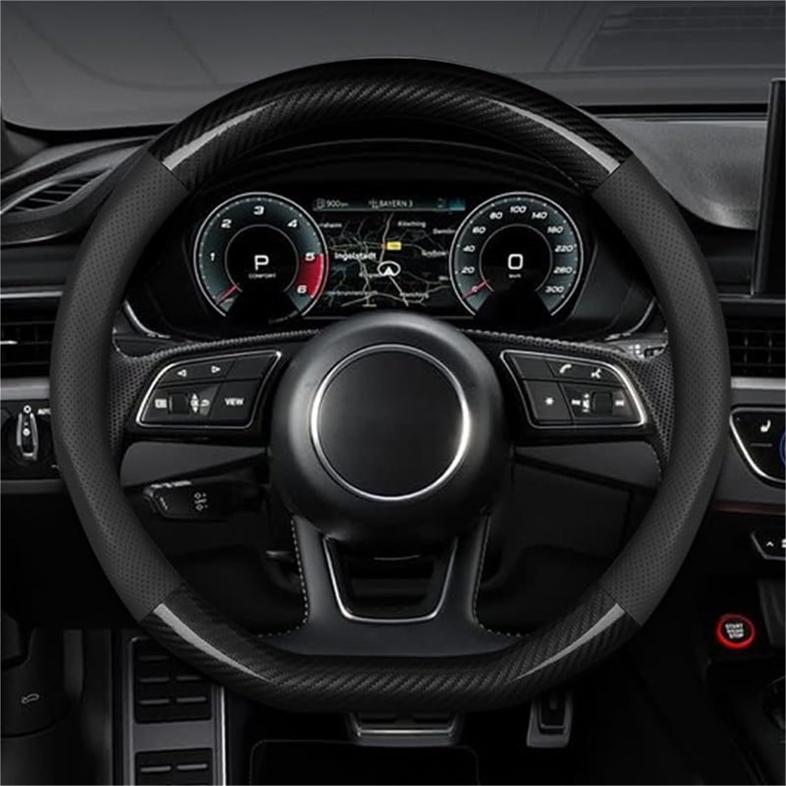 Lenkradschutz Für Opel Für Crossland X SUV 2017 2018 2019 rutschfeste, atmungsaktive, komfortable, verschleißfeste Auto-Lenkradabdeckung Auto-Lenkradbezug(A) von BLBNEZBZTY
