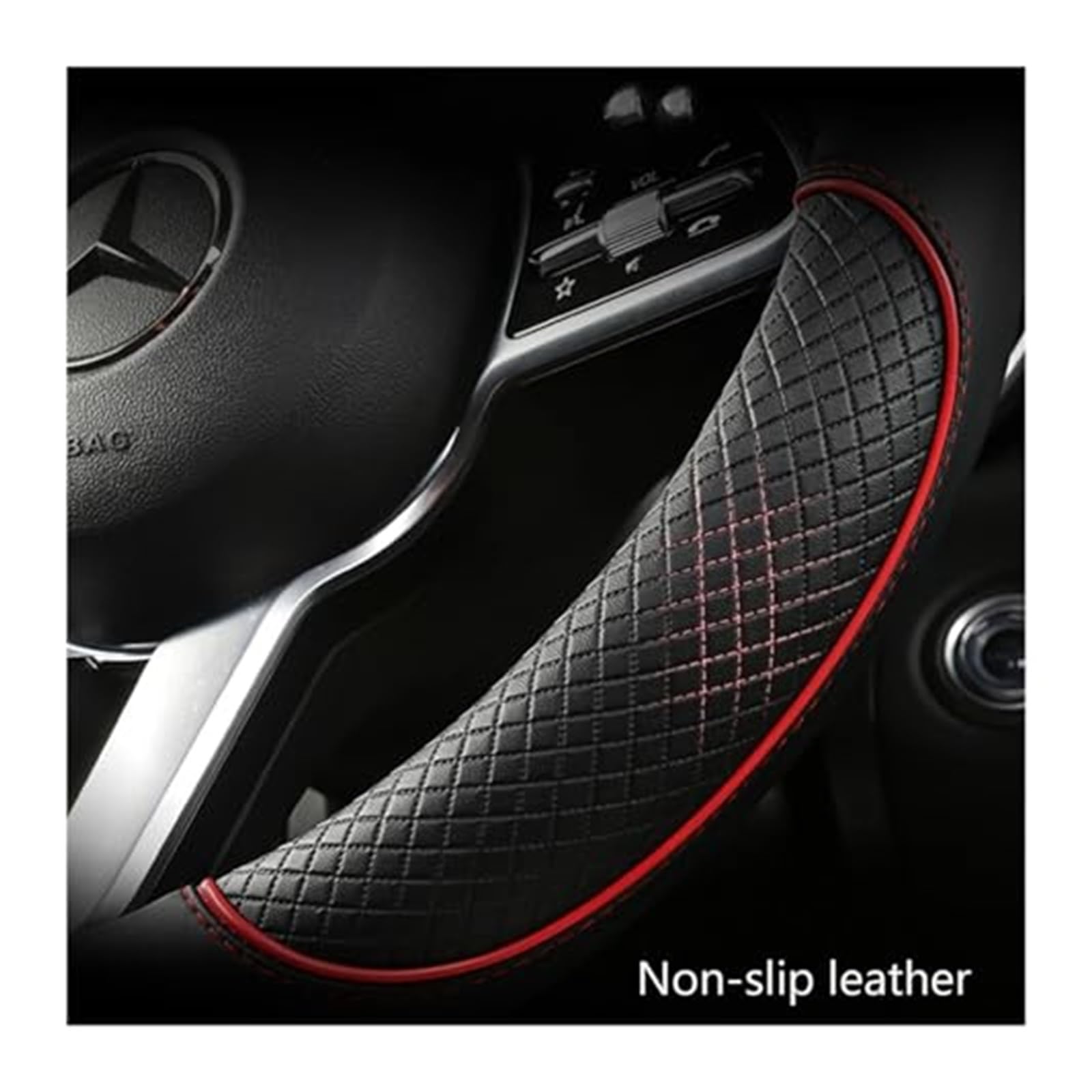 Lenkradschutz Für Sitz Für Tarraco Für Arona Für Ateca Für Ibiza Für Toledo Für MII Für Leon Für Arosa Für Exeo ST Auto Lenkrad Abdeckung Auto-Lenkradbezug(Coffee D Shape) von BLBNEZBZTY