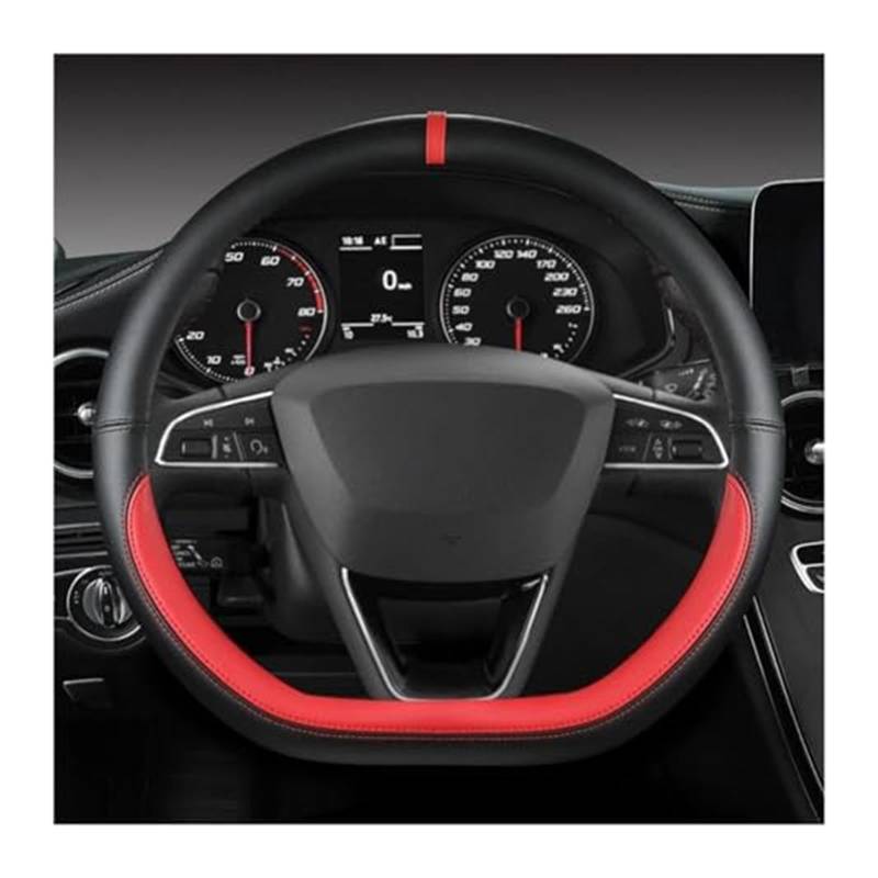 Lenkradschutz Für Sitz Für Tarraco Für Arona Für Ateca Für Ibiza Lenkrad Abdeckung Auto Lenkrad Abdeckung Mikrofaser Leder Auto-Lenkradbezug(Red) von BLBNEZBZTY