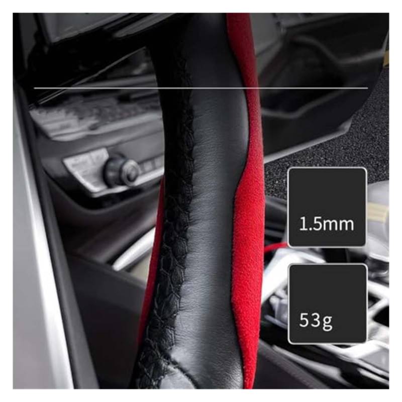 Lenkradschutz Für VW Für Touareg I 2002-2010 Rutschfester, segmentierter Lenkradschutz, Dekorationszubehör, Lenkradabdeckung Auto-Lenkradbezug(B) von BLBNEZBZTY