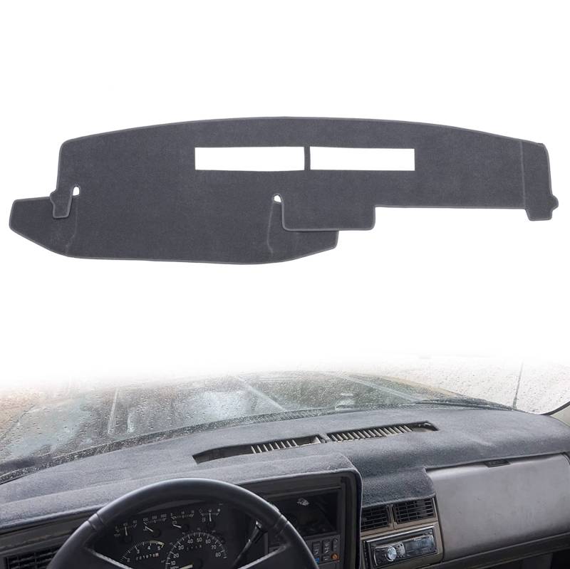 BLIBLIUNIT HanLanKa Armaturenbrett-Abdeckung für Chevy Chevrolet/GMC Sierra C1500 C2500 C3500 K1500 K2500 K3500 Pickup Truck 1988–1994 (grau) von BLIBLIUNIT