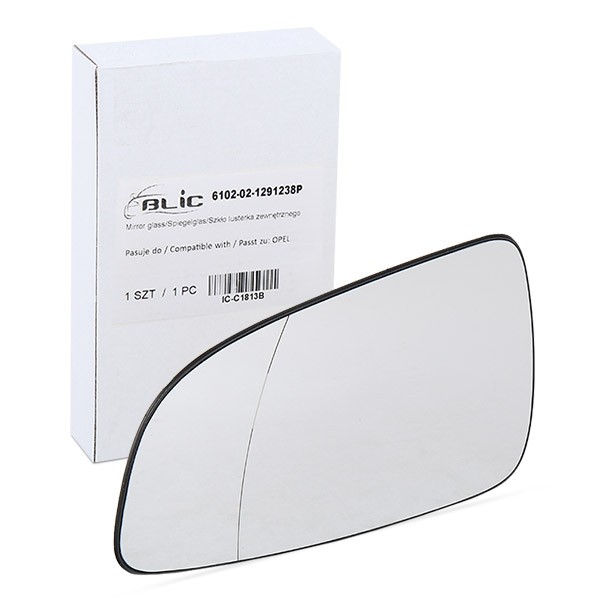 BLIC Außenspiegelglas OPEL 6102-02-1291238P 6428200 Spiegelglas,Spiegelglas, Außenspiegel von BLIC