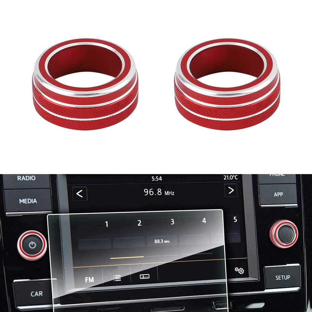 BLINGOOSE Auto Zubehör für VW Volkswagen Lautstärkeregler Knopf Abdeckungen Aufkleber Mittel Konsole Control Switch Deko für VW Golf GTI Jetta Tiguan S Atlas Taos Rot 2St BLINGOOSE Auto Zubehör für VW Volkswagen Lautstärkeregler Knopf Abdeckungen Aufkleber Mittel Konsole Control Switch Deko für VW Golf GTI Jetta Tiguan S Atlas Taos Rot 2St von BLINGOOSE