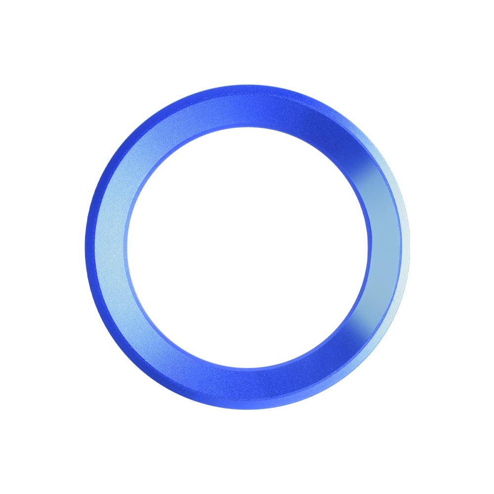 BLINGOOSE für Skoda Zubehör Lenkrad Logo Ring Abdeckungen Fit für Skoda 14 15 2016 2017 2018 2019 2020 Auto Interior Dekor Metall Aluminium Legierung Blau 1 STÜCK von BLINGOOSE