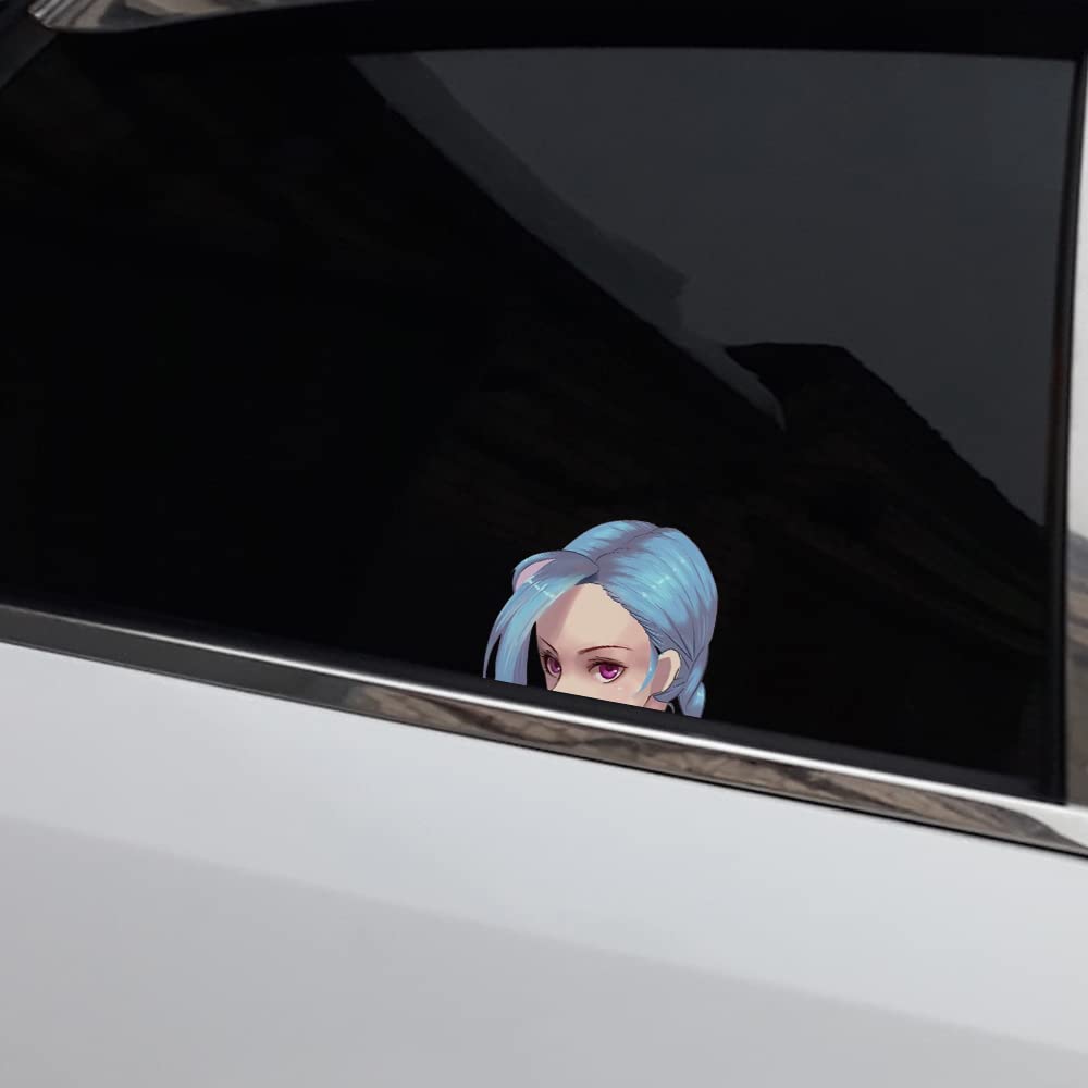 BLKUOPAR 13 cm League of Legends Game Cartoon Jinx Vinyl Peeker Auto Aufkleber Okklusion Scratch Sticker Stoßstange Motorrad Dekoration BLKUOPAR 13 cm League of Legends Game Cartoon Jinx Vinyl Peeker Auto Aufkleber Okklusion Scratch Sticker Stoßstange Motorrad Dekoration von Homry