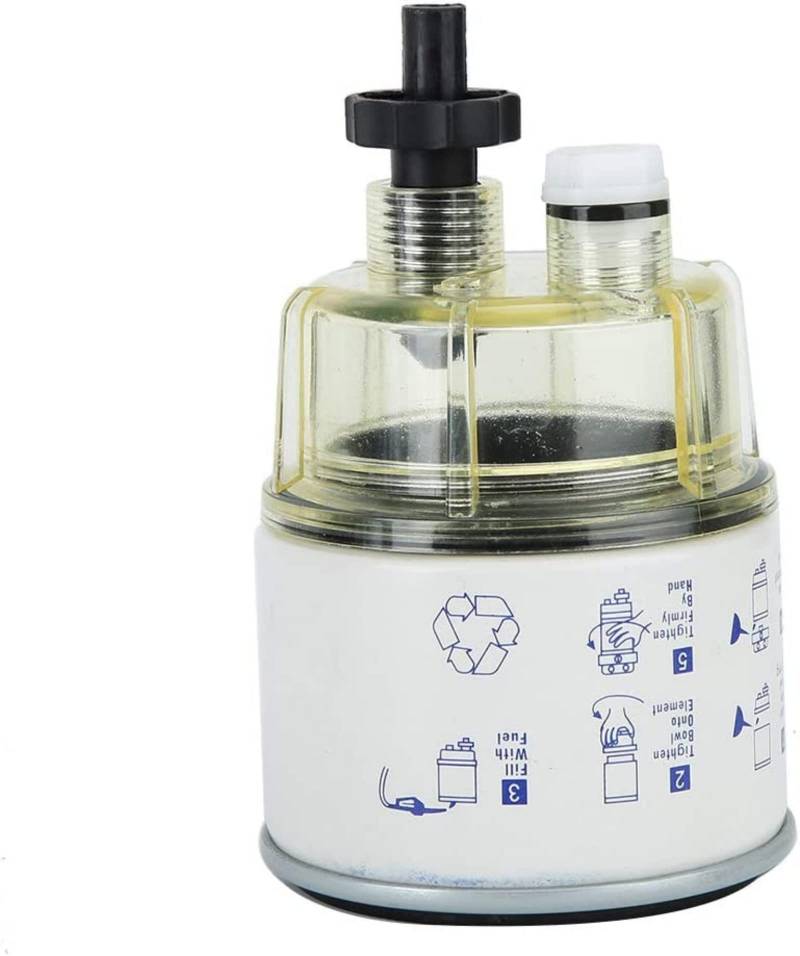BLLBOO Kraftstoff Wasserabscheiderfilter,R12T Universal Boot Marine Rotation Kraftstofffilter Wasserabscheider für Schnellboot von Bater