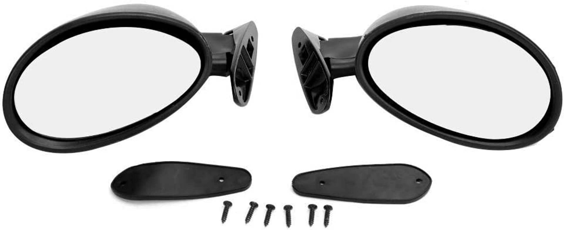 BLLBOO Universal Seitentür Rückspiegel, Schwarz, Oldtimer Modifikation, Rahmenlos, Manuell, Auto Zubehör, Passform für Vintage Auto BLLBOO Universal Seitentür Rückspiegel, Schwarz, Oldtimer Modifikation, Rahmenlos, Manuell, Auto Zubehör, Passform für Vintage Auto von BLLBOO