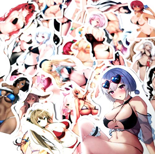 100Pcs Sexy Beauty Bikini Mädchen Hottie Waifu Hentai Aufkleber Kreative Erwachsene Selbst gemacht Anime Mädchen wasserdichte Aufkleber Cartoon von BLOUR