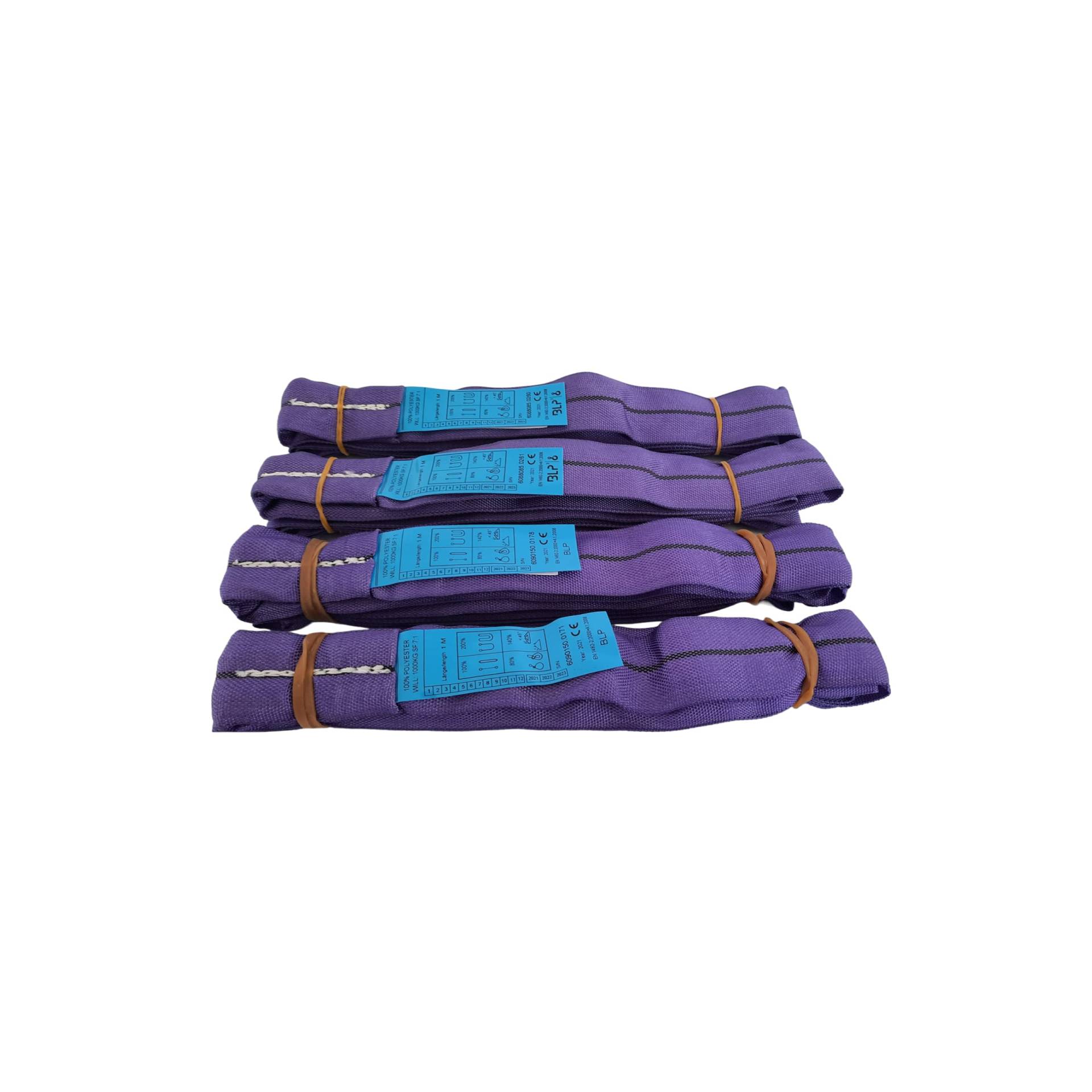 BLP3 4-teiliges Rundschlingen Set, Polyester, Violett, 1 Tonne, 1,5m Nutzlänge, 3m Umfang, für verschiedene Fahrzeuge BLP3 4-teiliges Rundschlingen Set, Polyester, Violett, 1 Tonne, 1,5m Nutzlänge, 3m Umfang, für verschiedene Fahrzeuge von BLP3