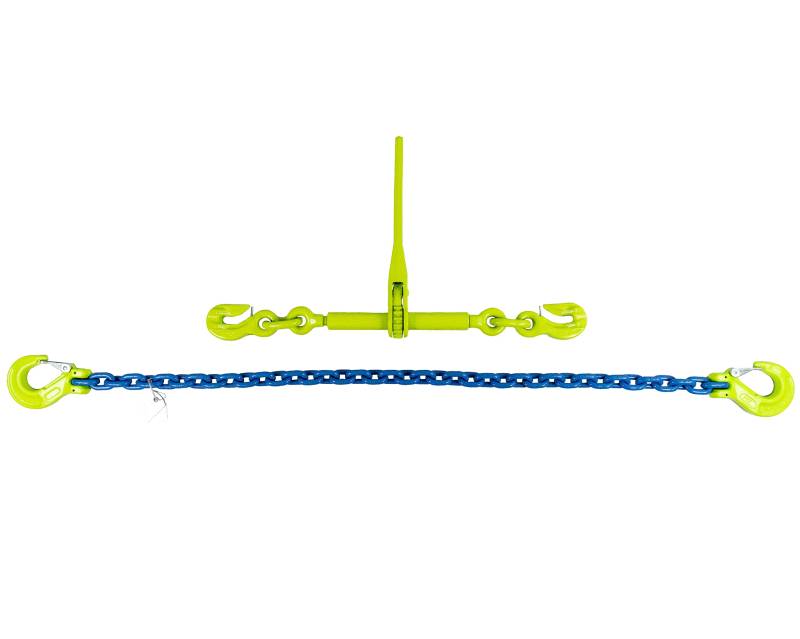 BLP3 Zurrkette Dicke 8 mm 3,0 m Kettenlänge Spannkette LKW Kette Baggerkette 2-teilig Güteklasse 10 Zurrkraft 5000 daN 5 to Spannkette Ratschenspanner von BLP3