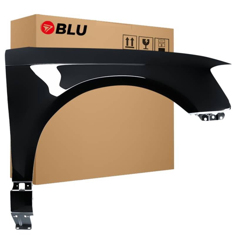 BLU Kotflügel Passend für Audi A3 8P II-generation LIFT LY9B Rechts Schwarz | 2008-2012 | Vorderseite Vorne | Lackiert | Einbaufertig von BLU