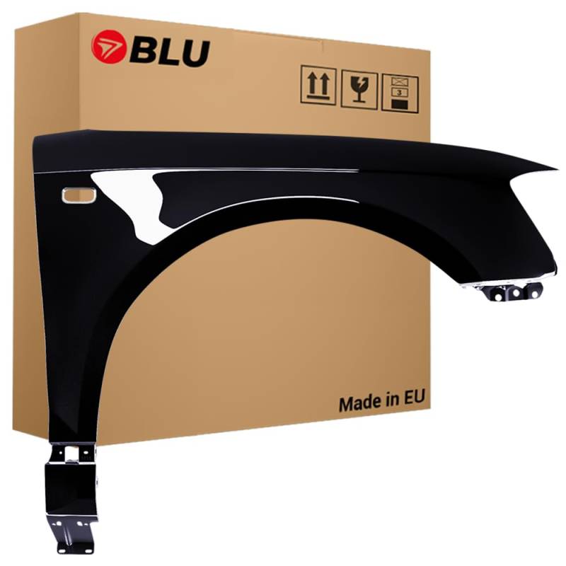 BLU Kotflügel Passend für Audi A3 8P II-generation LY9B Rechts Schwarz | 2003-2008 | Vorderseite Vorne | Lackiert | Einbaufertig von BLU