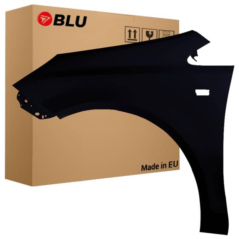 BLU Kotflügel Passend für Opel Corsa D Z20R Links Schwarz | 2006-2014 | Vorderseite Vorne | Lackiert | Einbaufertig von BLU