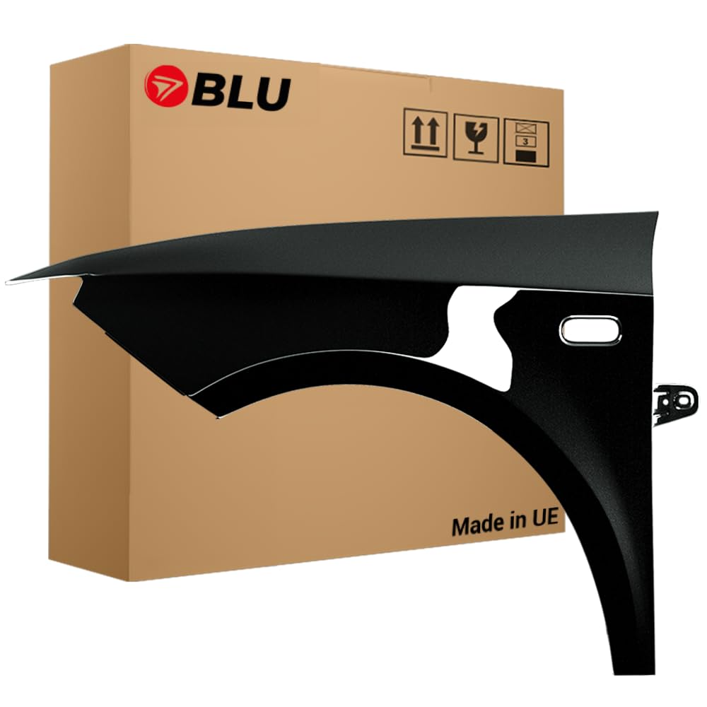 BLU Kotflügel Passend für Seat Ibiza (6J - IV 4. Generation) LC9Z Links Schwarz | 2008-2017 | Vorderseite Vorne | Lackiert | Einbaufertig von BLU