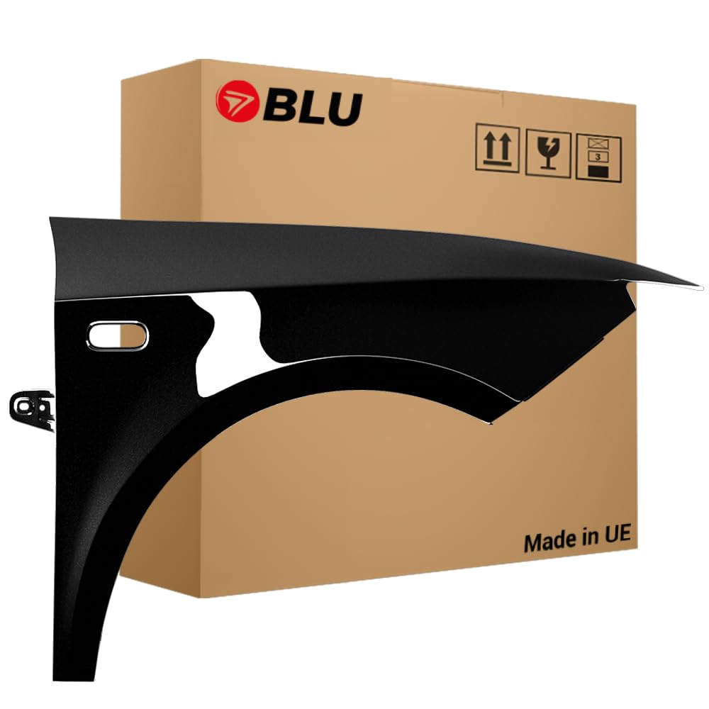 BLU Kotflügel Passend für Seat Ibiza (6J - IV 4. Generation) LC9Z Rechts Schwarz | 2008-2017 | Vorderseite Vorne | Lackiert | Einbaufertig von BLU