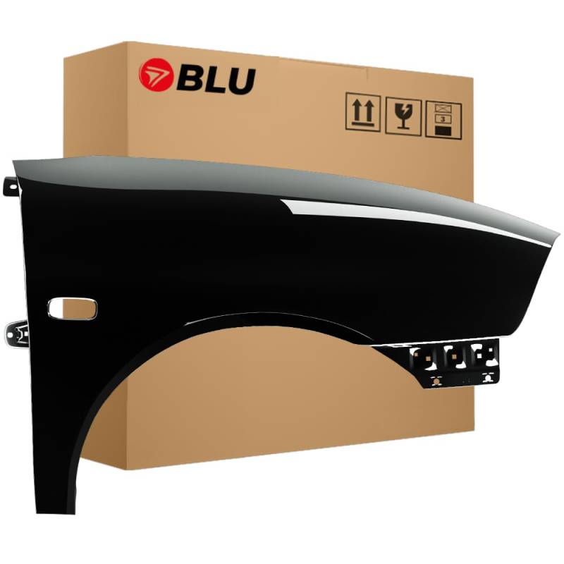 BLU Kotflügel Passend für Seat Ibiza Cordoba (6L - III 3. Generation) LC9Z Rechts Schwarz | 2002-2008 | Vorderseite Vorne | Lackiert | Einbaufertig von BLU