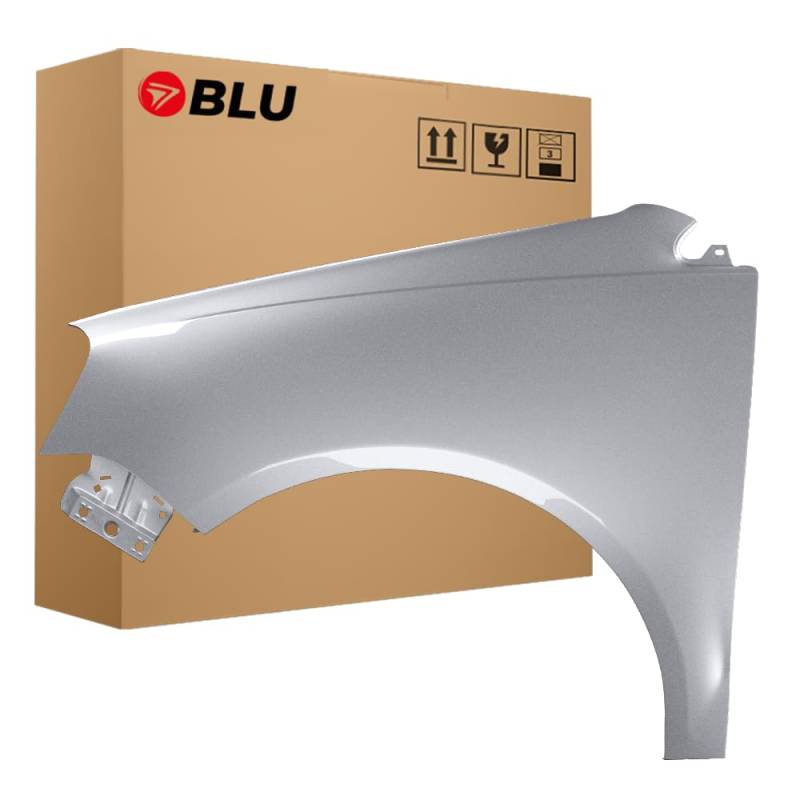 BLU Kotflügel Passend für Volkswagen Polo 9N3 IV 4 LIFT LA7W Links Silber | 2005-2009 | Vorderseite Vorne | Lackiert | Einbaufertig von BLU