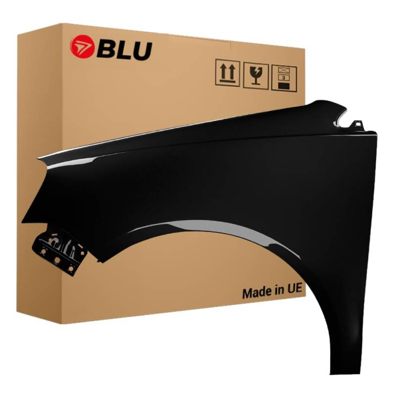 BLU Kotflügel Passend für Volkswagen Polo 9N3 IV 4 LIFT LC9Z Links Schwarz | 2005-2009 | Vorderseite Vorne | Lackiert | Einbaufertig von BLU