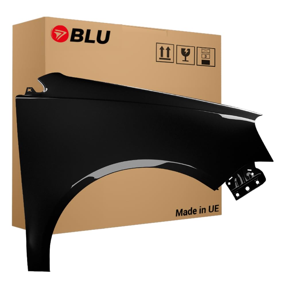 BLU Kotflügel Passend für Volkswagen Polo 9N3 IV 4 LIFT LC9Z Rechts Schwarz | 2005-2009 | Vorderseite Vorne | Lackiert | Einbaufertig von BLU