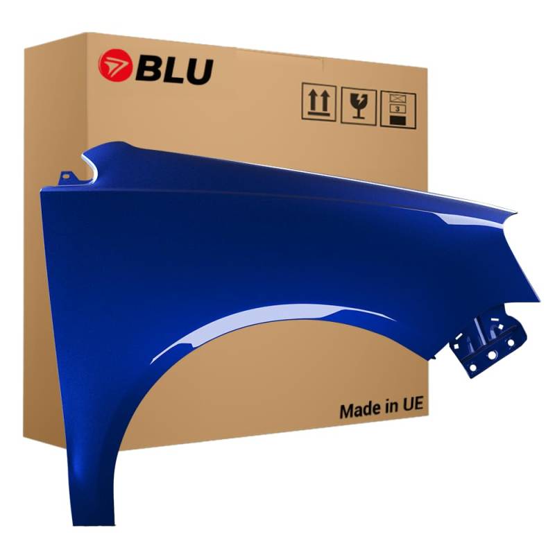 BLU Kotflügel Passend für Volkswagen Polo 9N3 IV 4 LIFT LD5Q Rechts Blau | 2005-2009 | Vorderseite Vorne | Lackiert | Einbaufertig von BLU