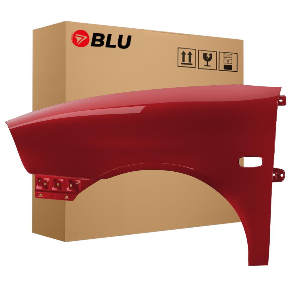 BLU Kotflügel Passend für Seat Ibiza Cordoba (6L - III 3. Generation) LS3X Links Rot | 2002-2008 | Vorderseite Vorne | Lackiert | Einbaufertig von BLU