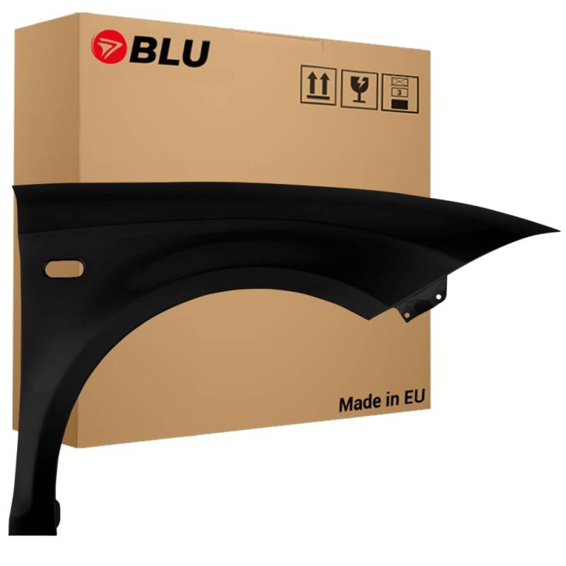 BLU Kotflügel Passend für Seat Leon II 2 1P1 LC9Z Rechts Schwarz | 2005-2012 | Vorderseite Vorne | Lackiert | Einbaufertig von BLU