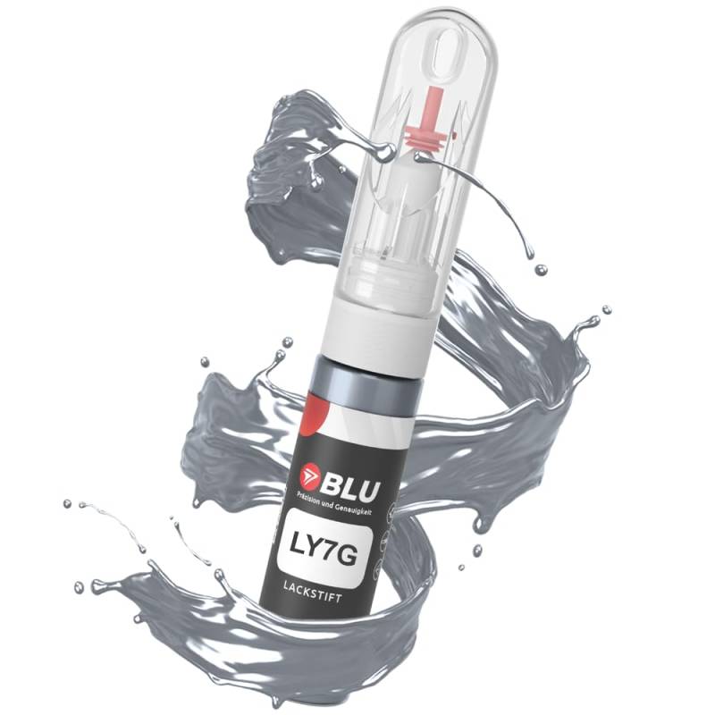 BLU Lackstift Auto kompatibel für Audi LY7G Silber QUARZGRAU | Auto Lack Reparatur 2in1 Ausbesserungslack Pinsel + Nadel von BLU