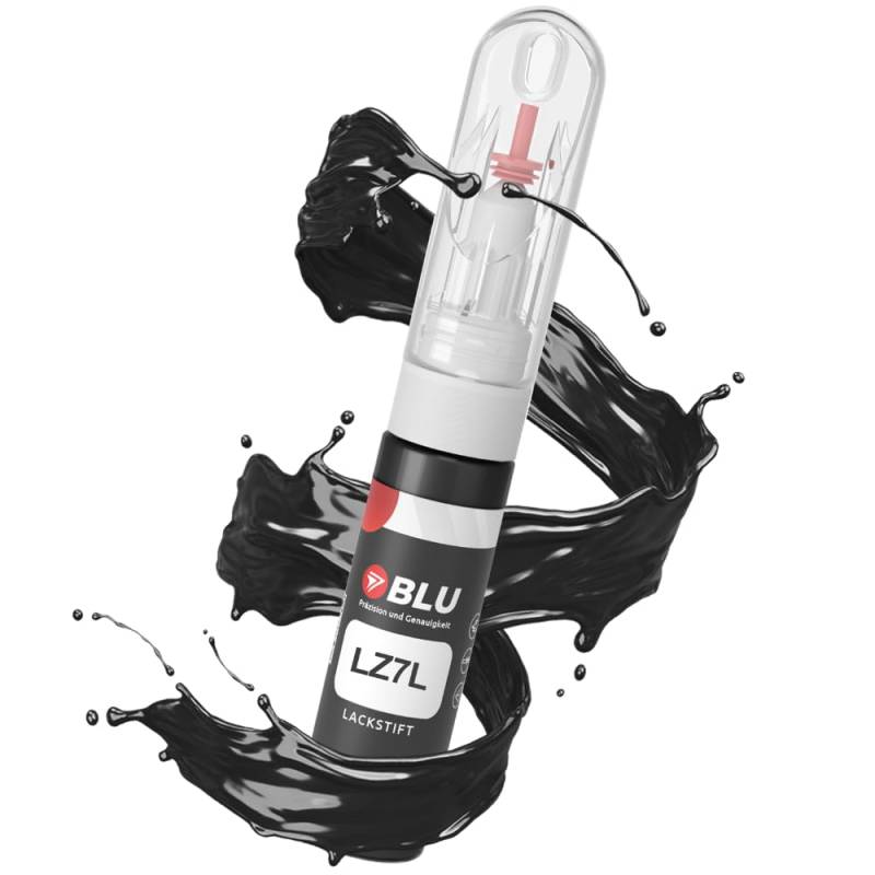 BLU Lackstift Auto kompatibel für Audi LZ7L SCHWARZ LAVAGRAU | Auto Lack Reparatur 2in1 Ausbesserungslack Pinsel + Nadel von BLU