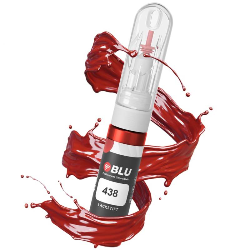 BLU Lackstift Auto kompatibel für BMW 438 ROT JAPANROT | Auto Lack Reparatur 2in1 Ausbesserungslack Pinsel + Nadel von BLU
