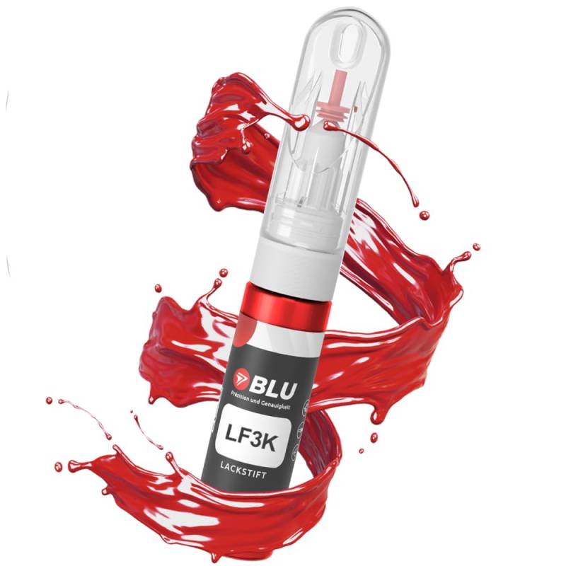 BLU Lackstift Auto kompatibel für Skoda LF3K ROT CORRIDARED | Auto Lack Reparatur 2in1 Ausbesserungslack Pinsel + Nadel von BLU