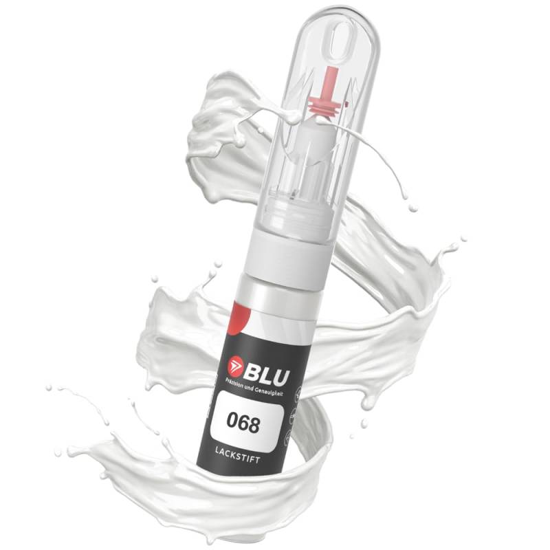 BLU Lackstift Auto kompatibel für Toyota 068 Weiss POLARWHITE PIANOWEISS | Auto Lack Reparatur 2in1 Ausbesserungslack Pinsel + Nadel von BLU