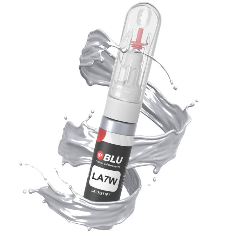 BLU Lackstift Auto kompatibel für VW LA7W Silber REFLEXSILVER | Auto Lack Reparatur 2in1 Ausbesserungslack Pinsel + Nadel von BLU
