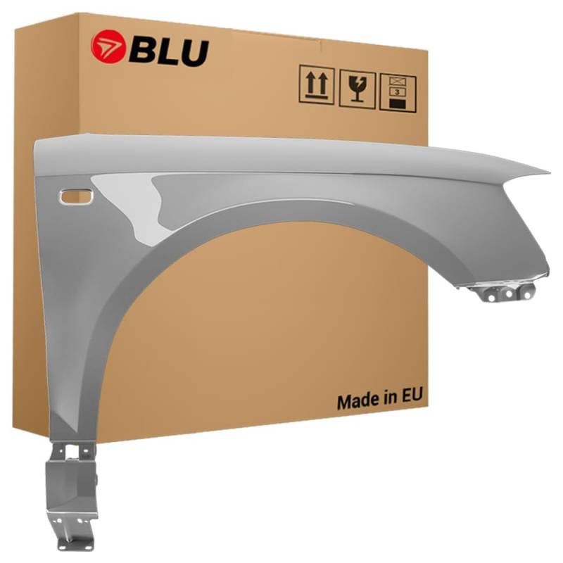 BLU Premium Kotflügel Passend für Audi A3 8P II-generation LY7W Rechts Silber | 2003-2008 | Vorderseite Vorne | Verzinkt & Lackiert | Einbaufertig von BLU