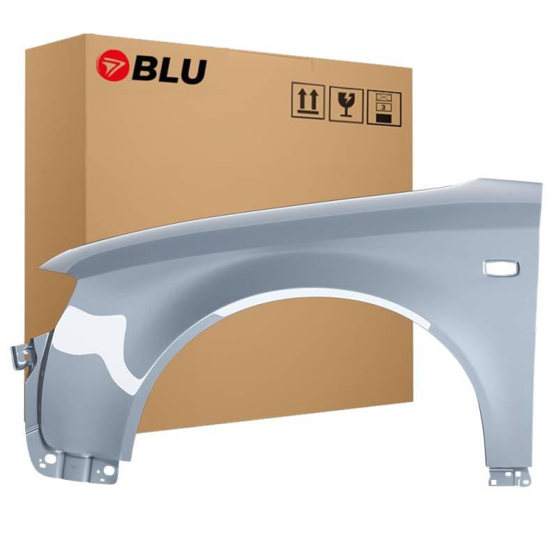 BLU Premium Kotflügel Passend für Audi A4 B6 LY7L Links Silber | 2000-2004 | Vorderseite Vorne | Verzinkt & Lackiert | Einbaufertig von BLU