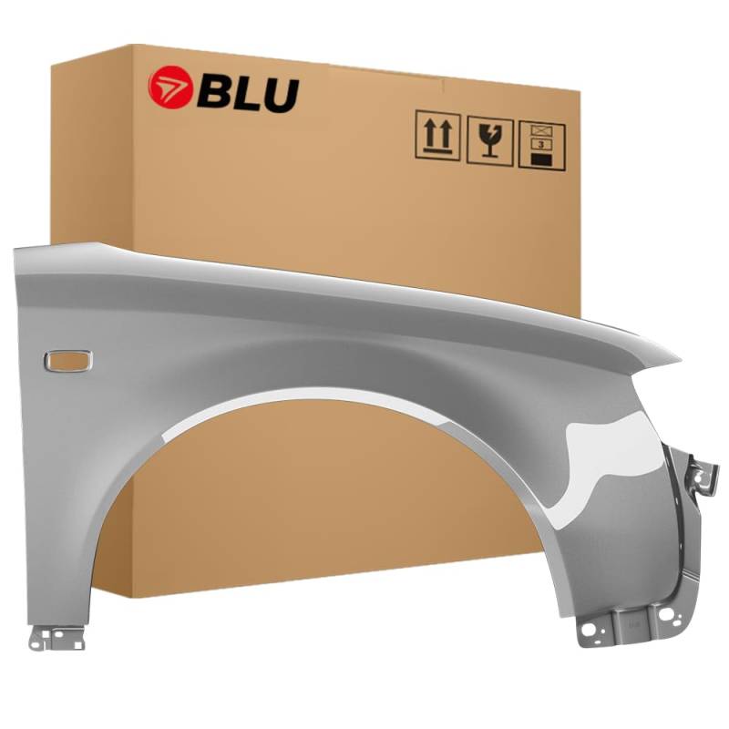 BLU Premium Kotflügel Passend für Audi A4 B6 LY7Q Rechts Grau | 2000-2004 | Vorderseite Vorne | Verzinkt & Lackiert | Einbaufertig von BLU