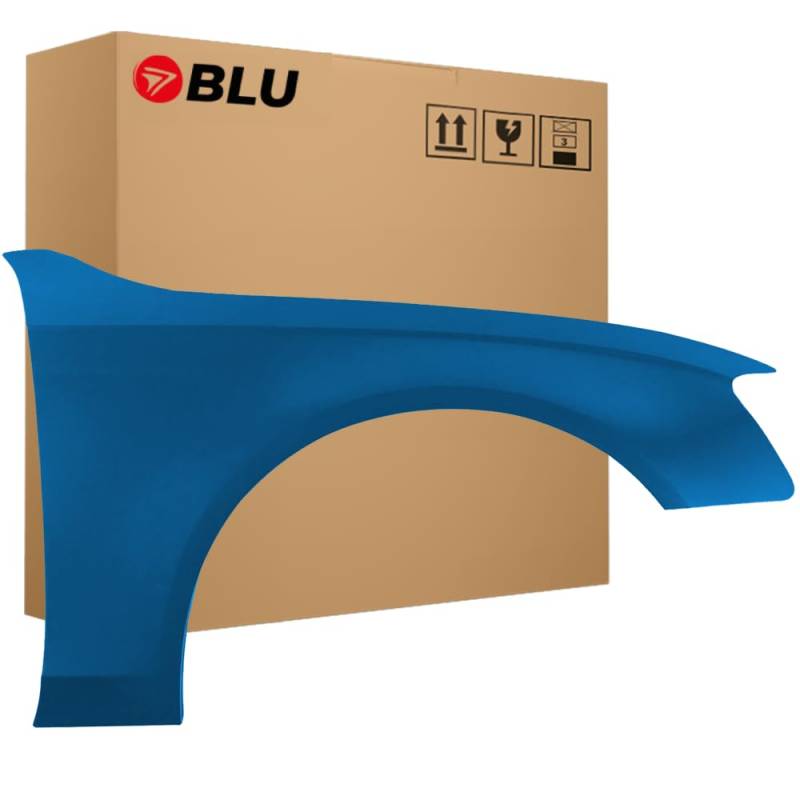 BLU Premium Kotflügel Passend für Audi A4 B8 S4 LX5V Rechts Blau | 2007-2011 | Vorderseite Vorne | Verzinkt & Lackiert | Einbaufertig von BLU