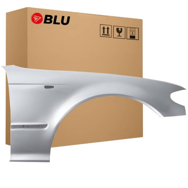 BLU Premium Kotflügel Passend für BMW 3 E46 Lift 354 Rechts Silber | 2001-2005 | Vorderseite Vorne | Verzinkt & Lackiert | Einbaufertig von BLU