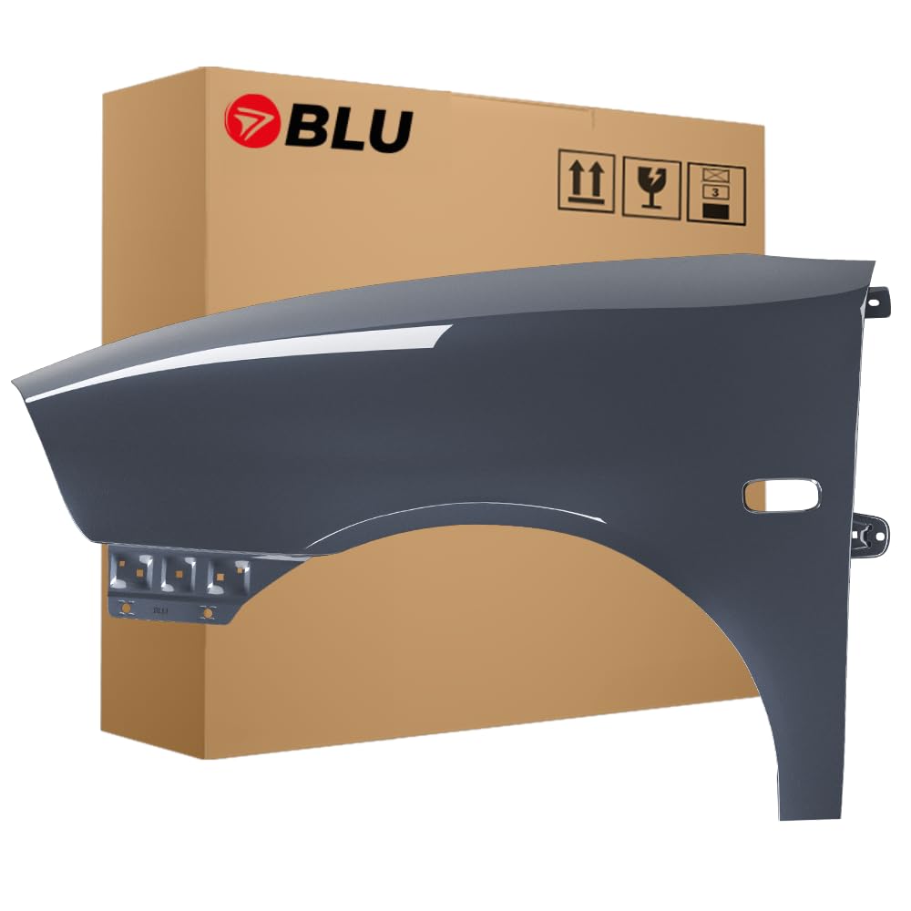 BLU Premium Kotflügel Passend für Seat Ibiza Cordoba (6L - III 3. Generation) LC7V Links Anthrazit | 2002-2008 | Vorderseite Vorne | Verzinkt & Lackiert | Einbaufertig von BLU