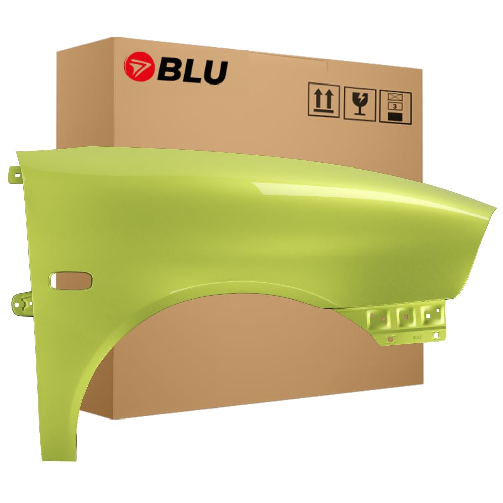 BLU Premium Kotflügel Passend für Seat Ibiza Cordoba (6L - III 3. Generation) LS1T Rechts Grün | 2002-2008 | Vorderseite Vorne | Verzinkt & Lackiert | Einbaufertig von BLU
