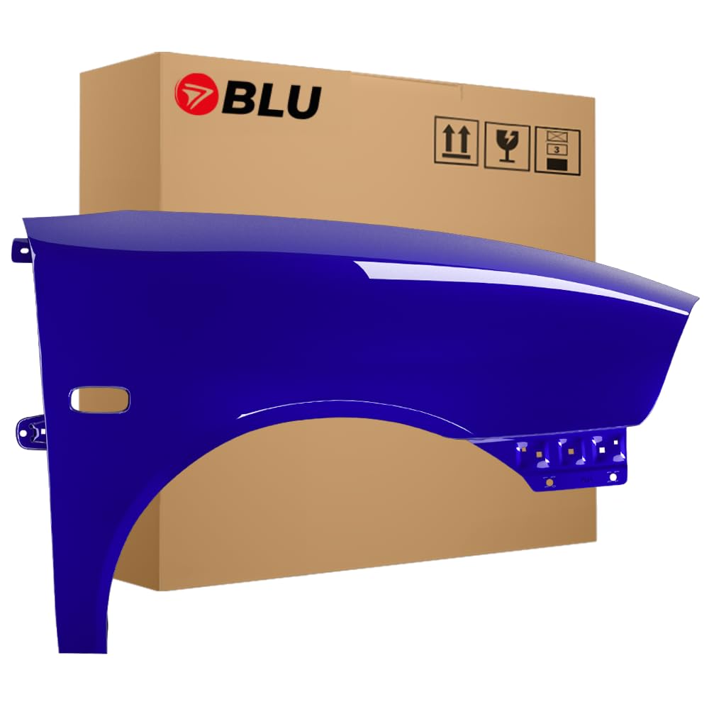 BLU Premium Kotflügel Passend für Seat Ibiza Cordoba (6L - III 3. Generation) LS5S Rechts Blau | 2002-2008 | Vorderseite Vorne | Verzinkt & Lackiert | Einbaufertig von BLU