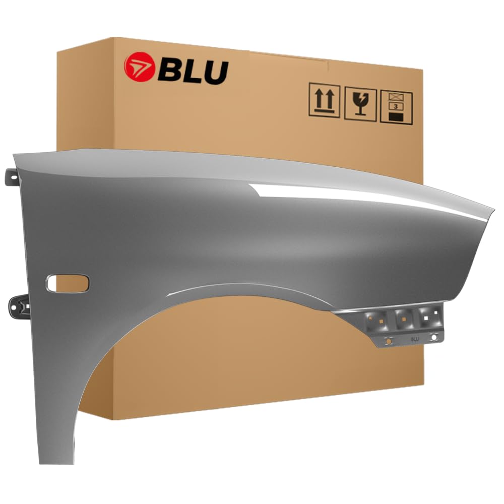 BLU Premium Kotflügel Passend für Seat Ibiza Cordoba (6L - III 3. Generation) LS7U Rechts Silber | 2002-2008 | Vorderseite Vorne | Verzinkt & Lackiert | Einbaufertig von BLU