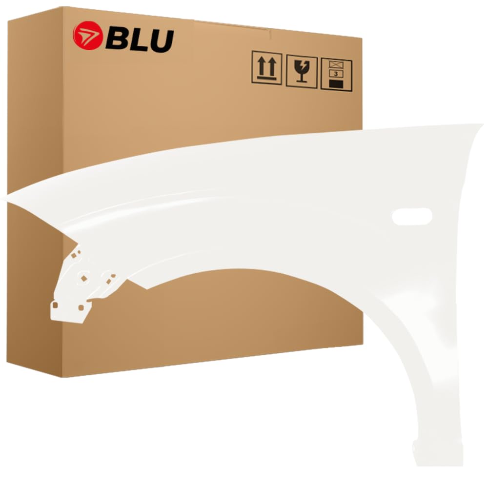 BLU Premium Kotflügel Passend für Seat Toledo III 3 LB9A Links Weiß | 2004-2009 | Vorderseite Vorne | Verzinkt & Lackiert | Einbaufertig von BLU