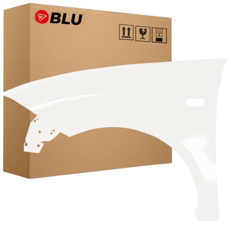 BLU Premium Kotflügel Passend für Seat Toledo III 3 LB9A Links Weiß | 2004-2009 | Vorderseite Vorne | Verzinkt & Lackiert | Einbaufertig von BLU