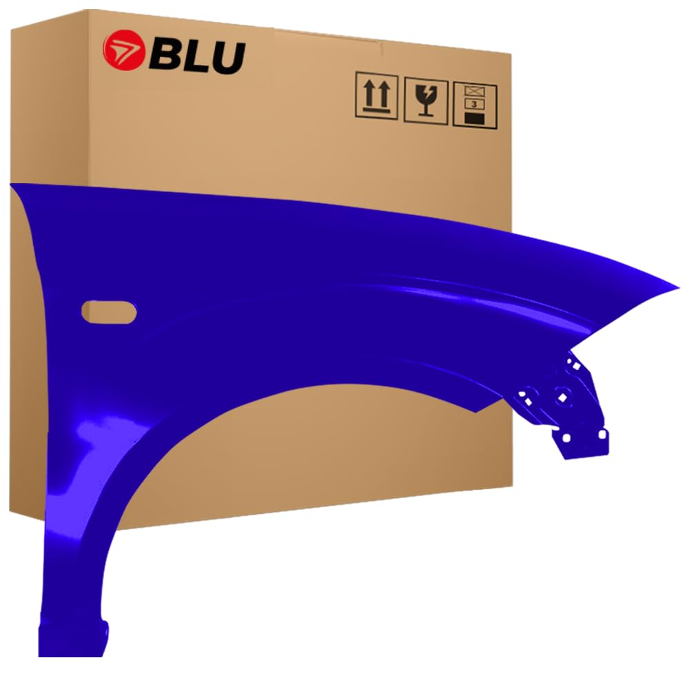 BLU Premium Kotflügel Passend für Seat Toledo III 3 LS5S Rechts Blau | 2004-2009 | Vorderseite Vorne | Verzinkt & Lackiert | Einbaufertig von BLU