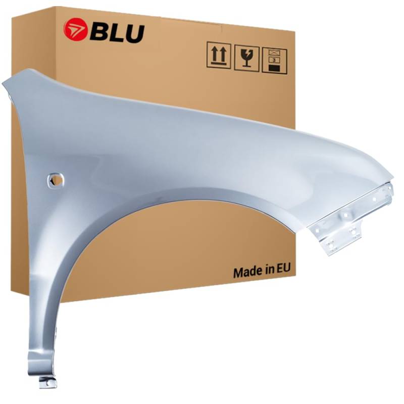 BLU Premium Kotflügel Passend für Skoda Fabia I (6Y) 9151 Rechts Silber | 1999-2007 | Vorderseite Vorne | Verzinkt & Lackiert | Einbaufertig von BLU