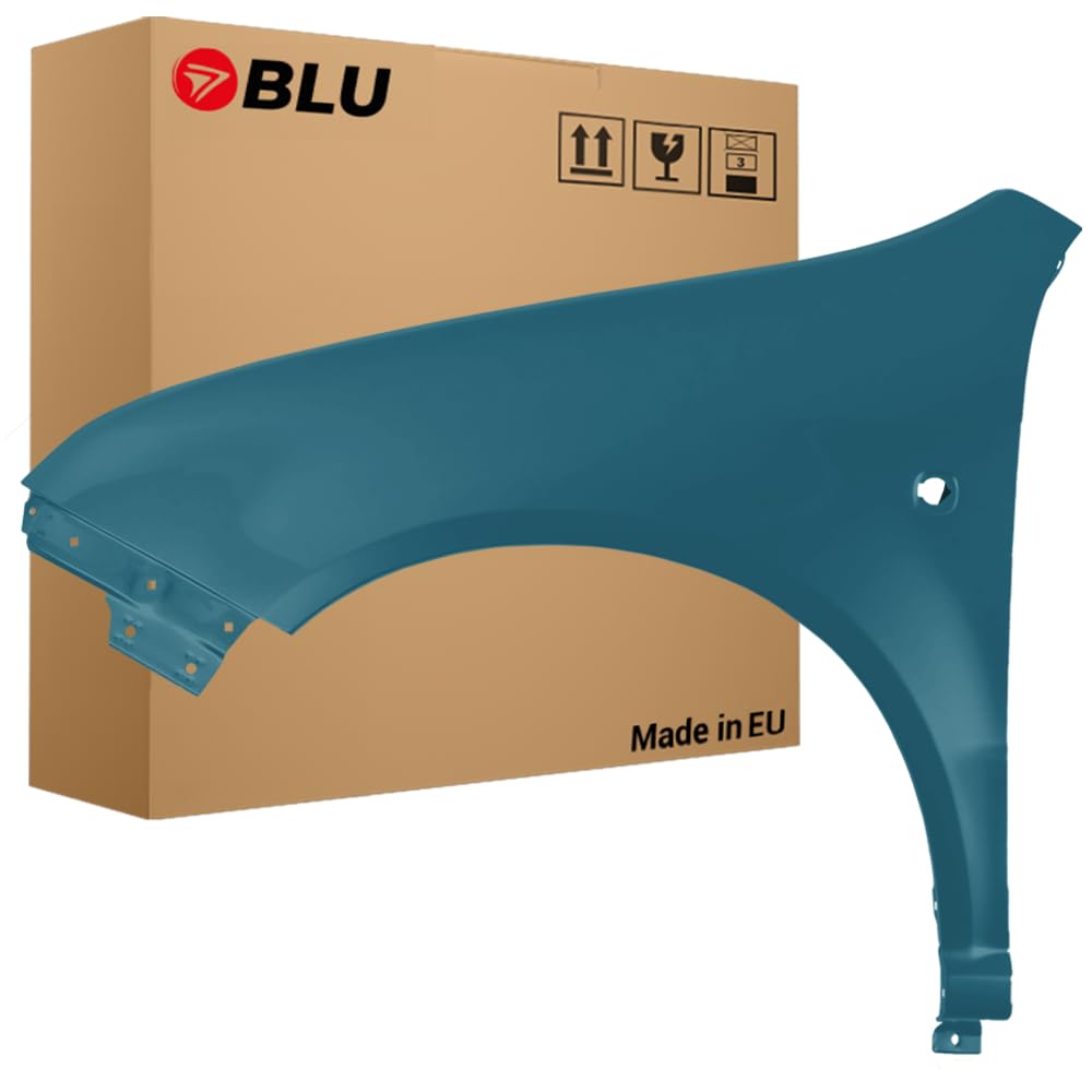 BLU Premium Kotflügel Passend für Skoda Fabia I (6Y) 9432 Links Blau | 1999-2007 | Vorderseite Vorne | Verzinkt & Lackiert | Einbaufertig von BLU
